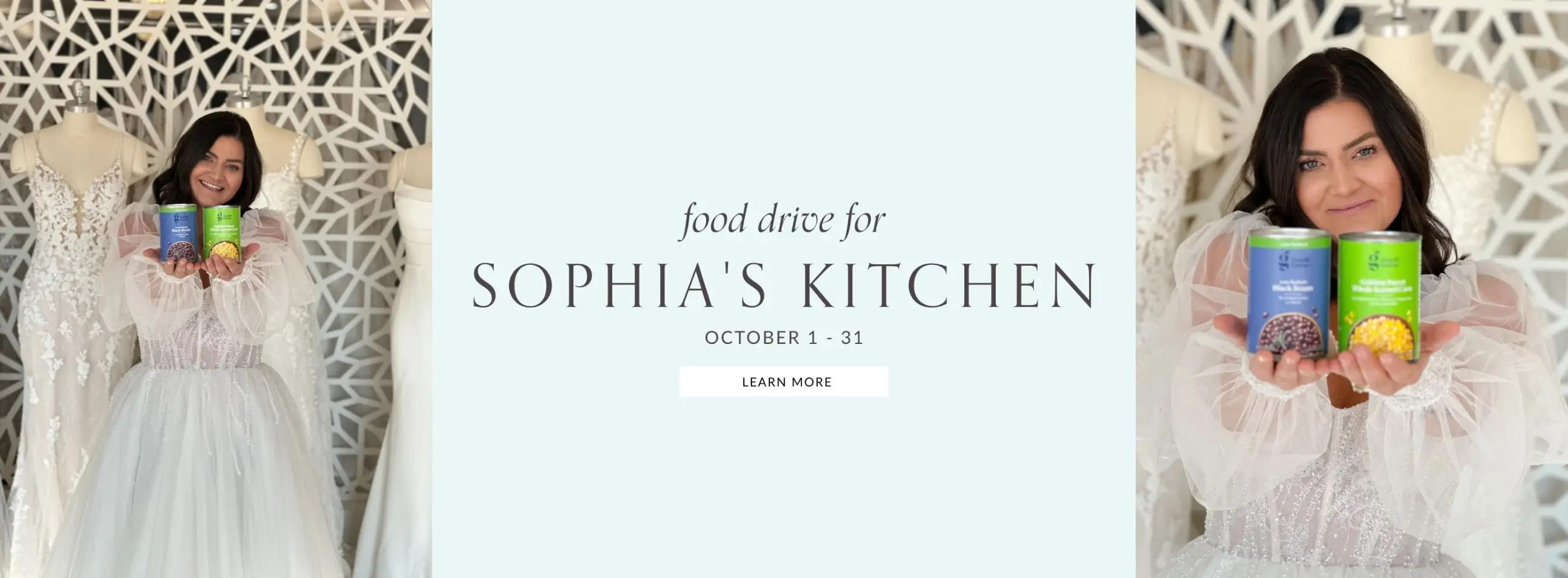 Food Drive Sophia's Kitchen Banner for Desktop