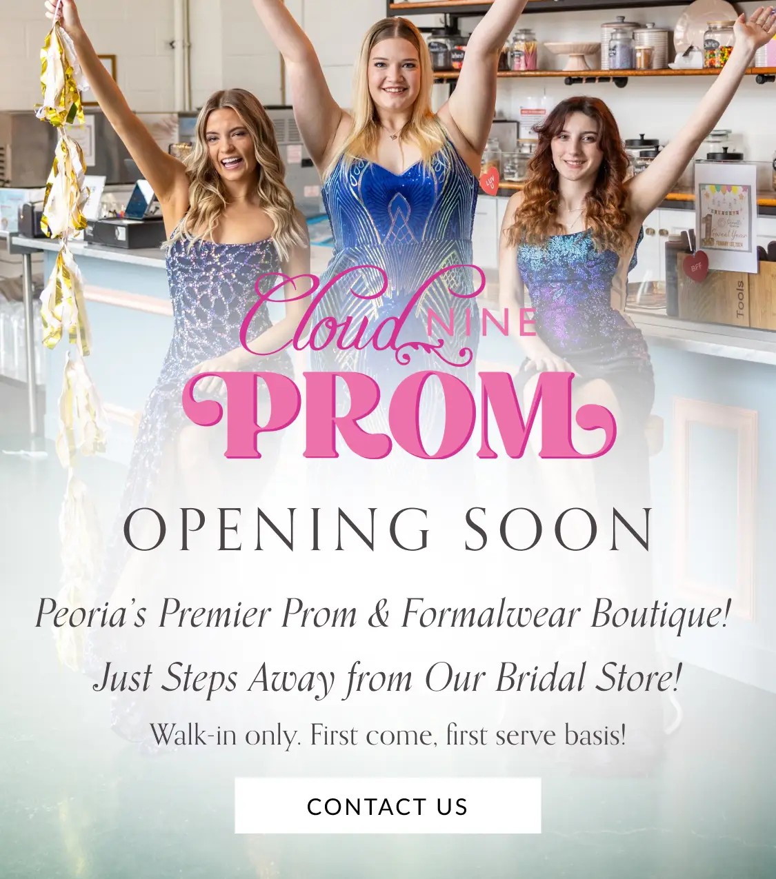 Mobile Opening Soon Prom Boutique Banner